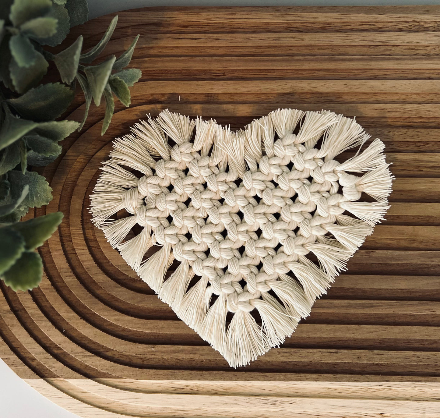 Heart Macramé Coasters