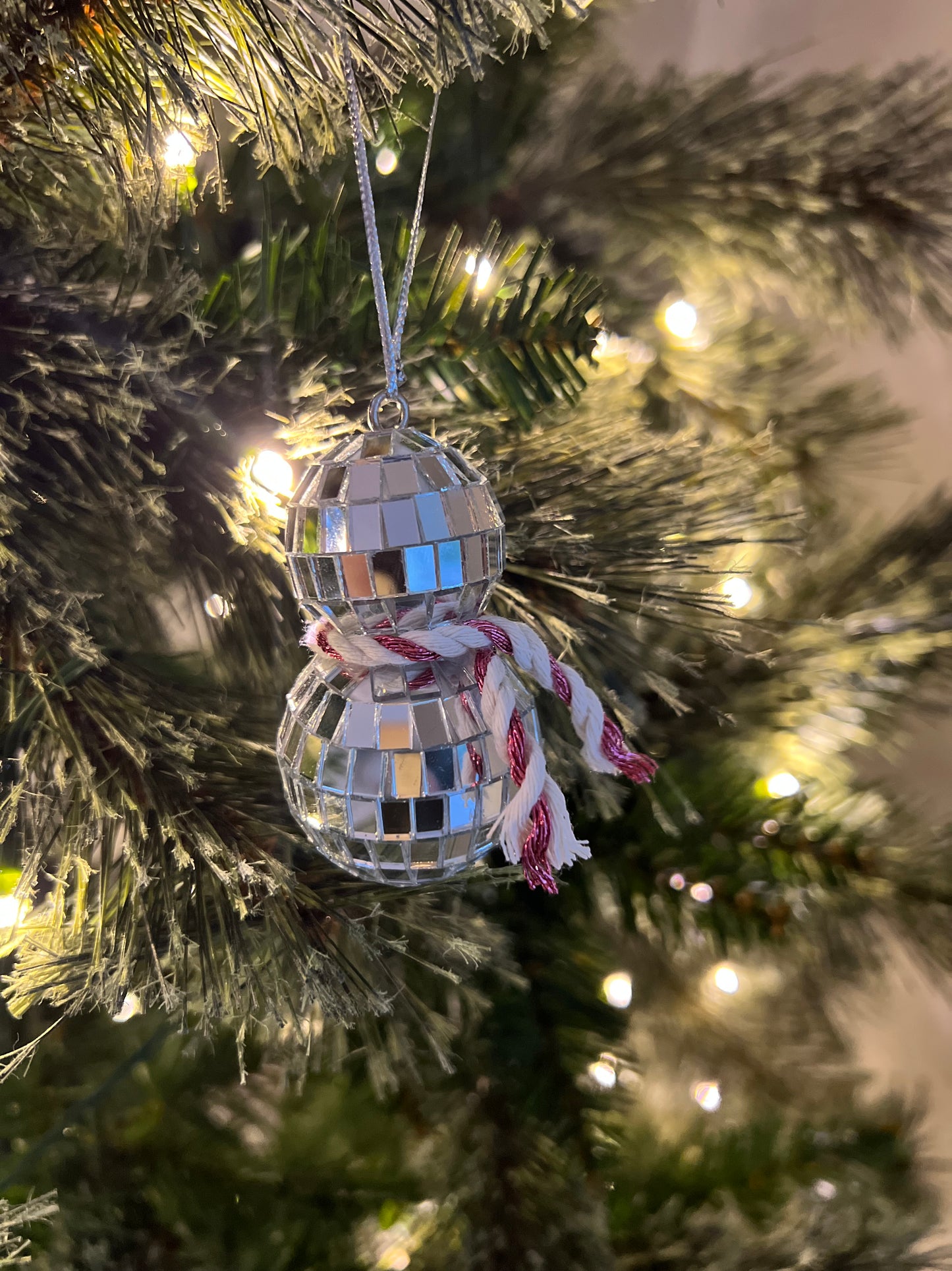 Disco Snowman Ornament