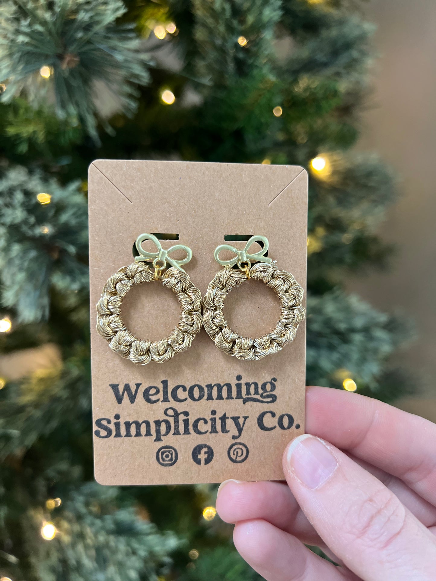 Macrame Wreath Earrings